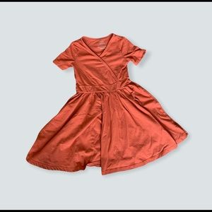 Alice & Ames Burnt orange wrap dress